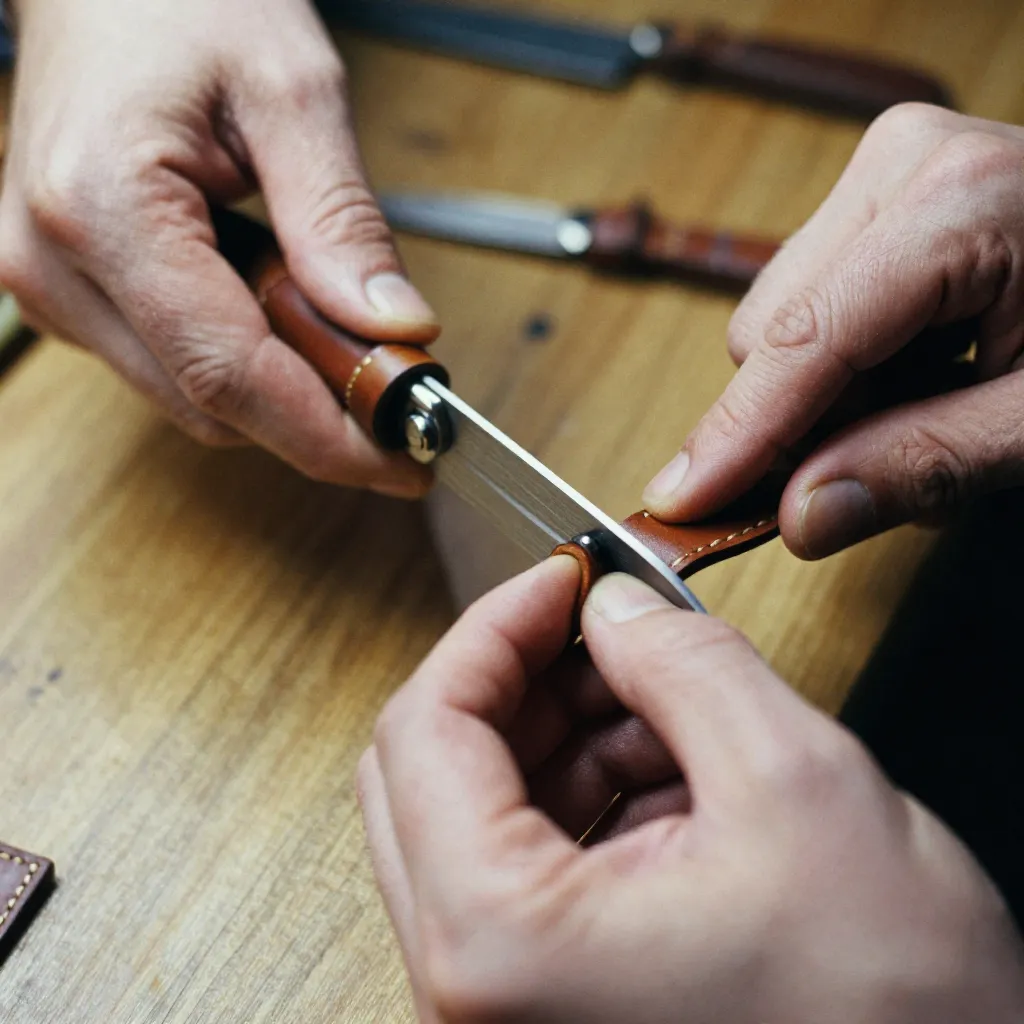 Leather material selection and cutting process