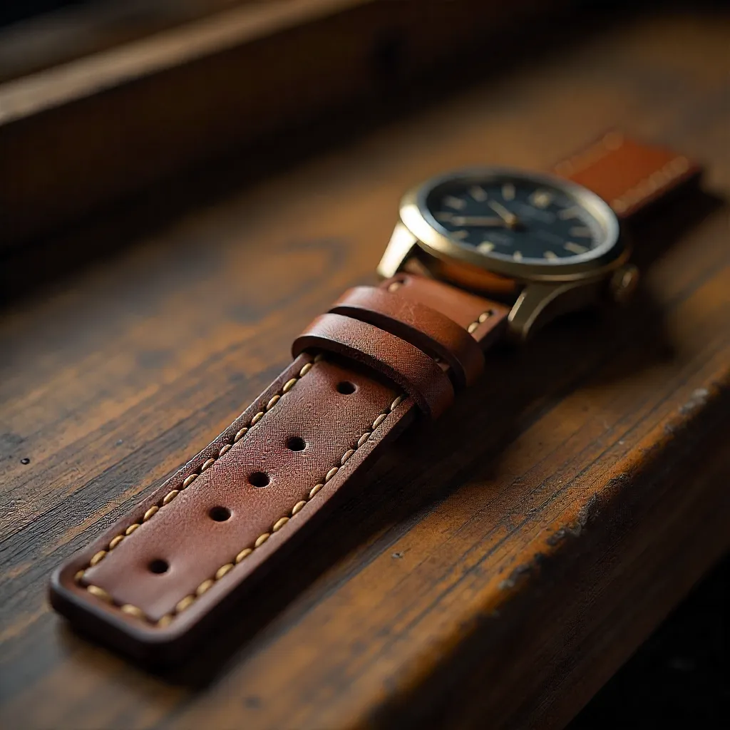 Natural photography of leather crafting