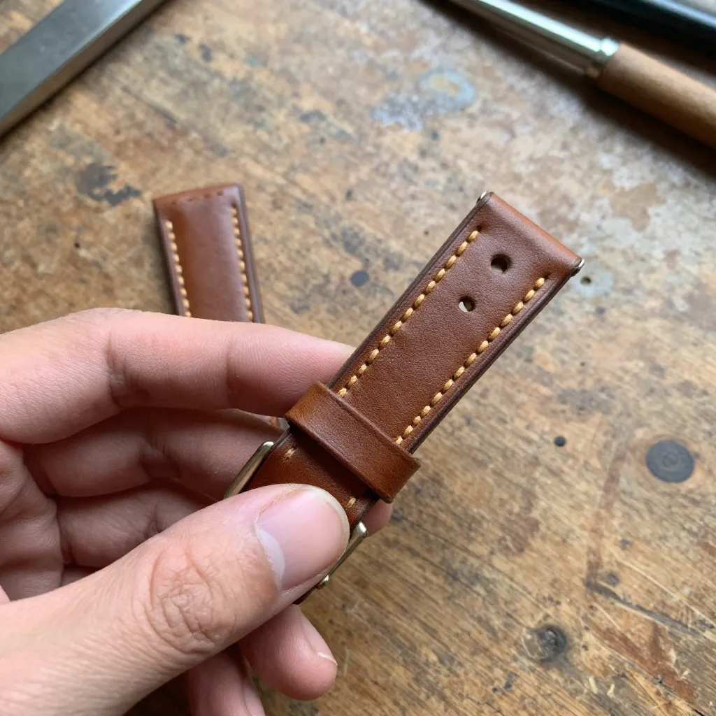 Natural leather texture and watch strap products